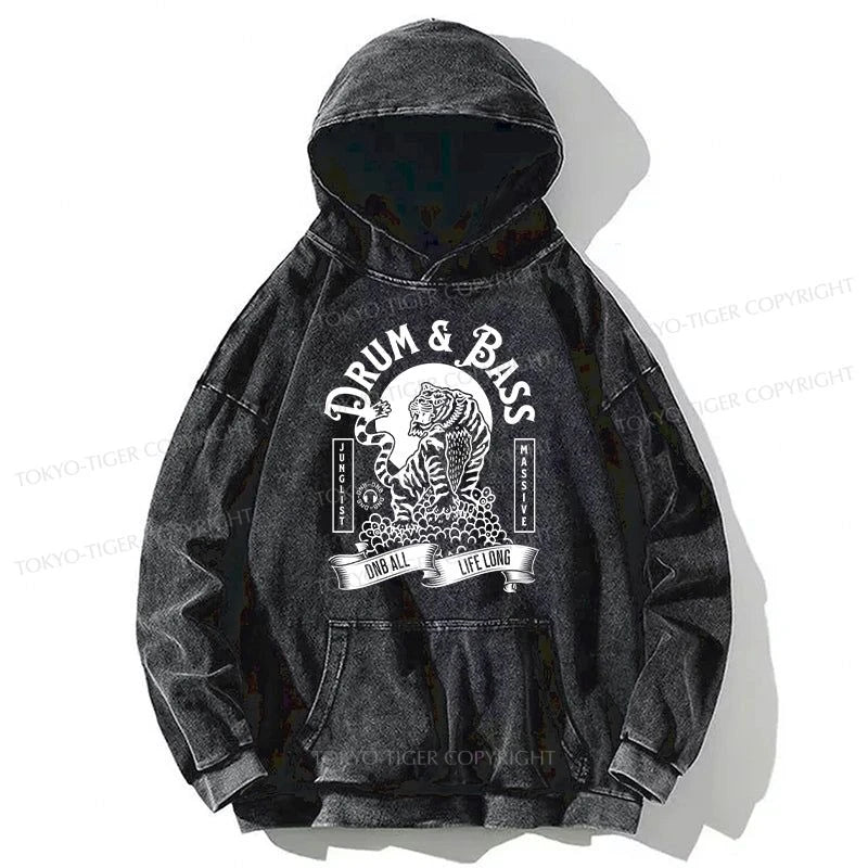 Tokyo-Tiger Drum & Bass Tiger Washed Hoodie