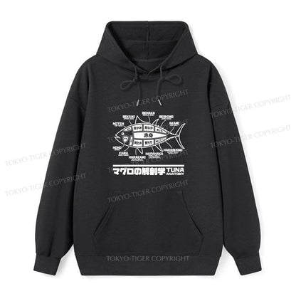 Tokyo-Tiger Tuna Dissection Map Japanese Classic Hoodie