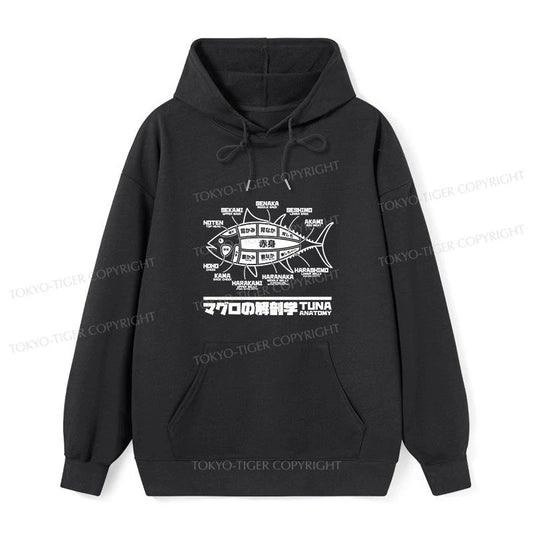 Tokyo-Tiger Tuna Dissection Map Japanese Classic Hoodie