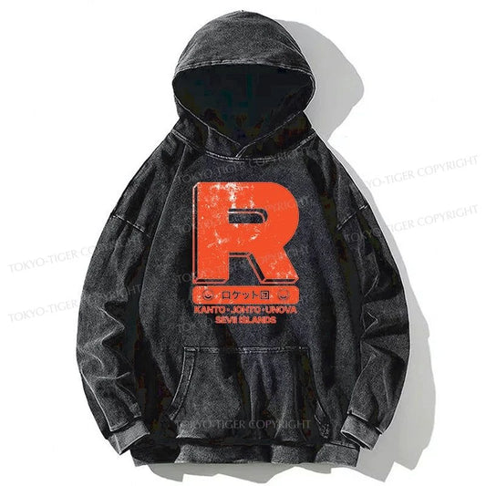 Tokyo-Tiger Team Rocket Japanese Washed Hoodie