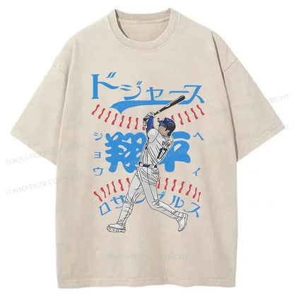 Tokyo-Tiger Japanese Shohei Ohtani Washed T-Shirt