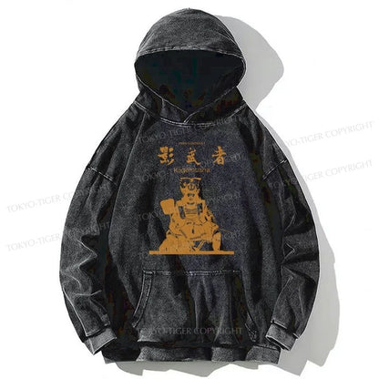 Tokyo-Tiger Japanese Shadow Samurai Washed Hoodie