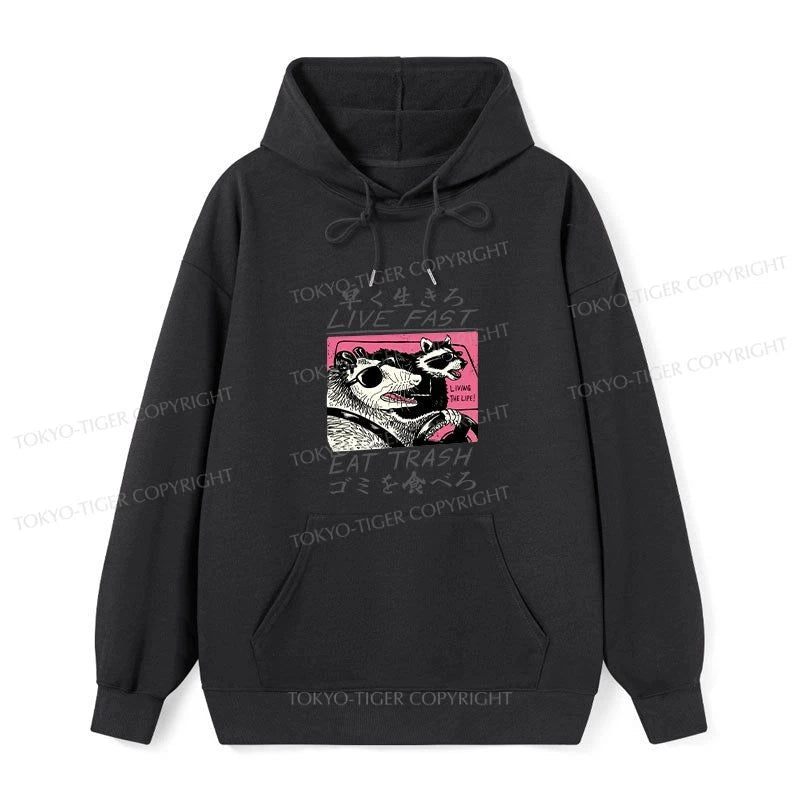 Tokyo-Tiger Live Fast Eat Trash Classic Hoodie