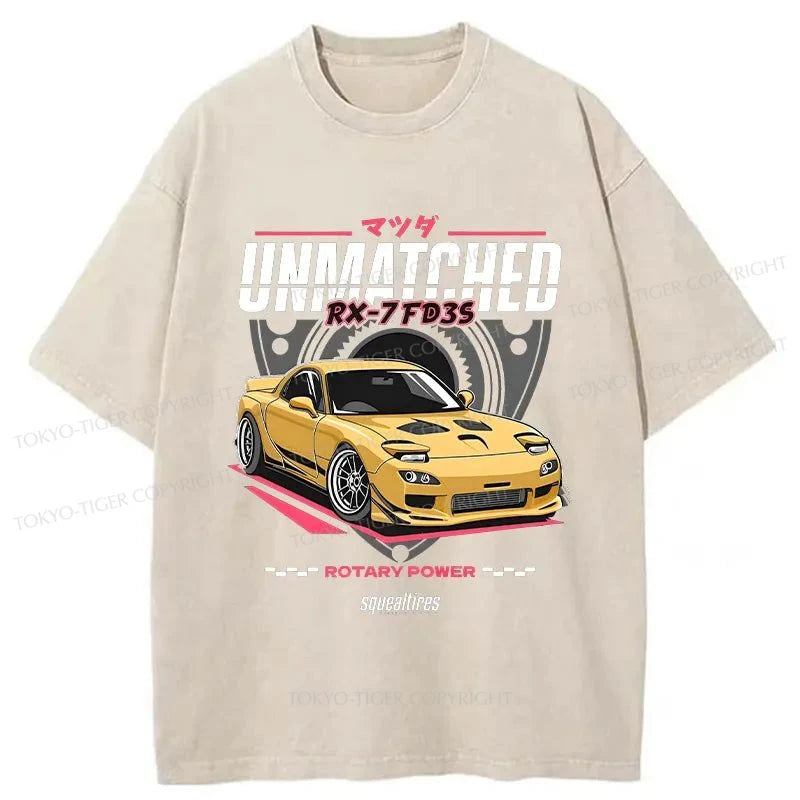 Tokyo-Tiger Mazda RX-7 Japanese Washed T-Shirt