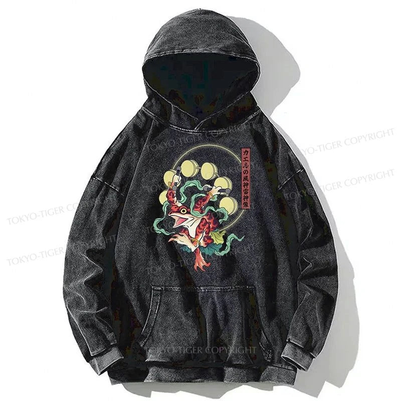 Tokyo-Tiger Frog Monster Japanese Washed Hoodie