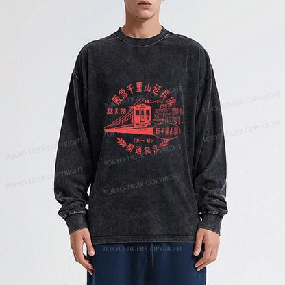 Tokyo-Tiger TOKYO 1929 Train Washed Long Sleeve T-Shirt