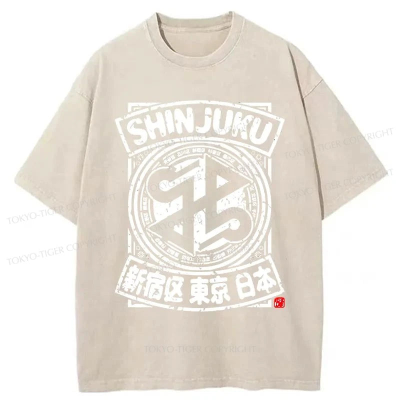 Tokyo-Tiger Shinjuku Tokyo City Japan Washed T-Shirt