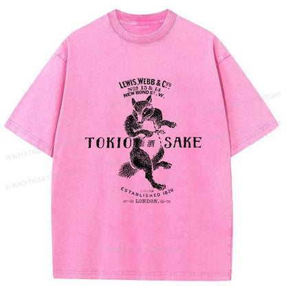 Tokyo-Tiger Japanese Sake Washed T-Shirt