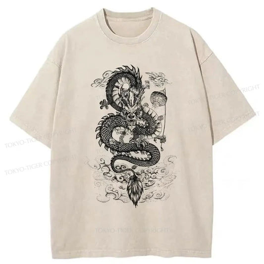 Tokyo-Tiger Terrible Dragon Japan Washed T-Shirt