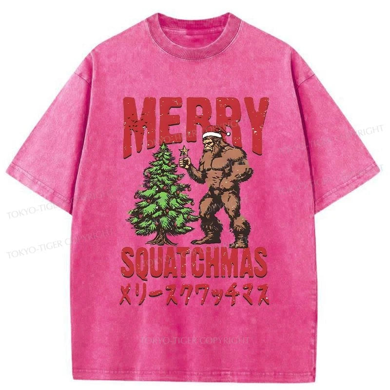 Tokyo-Tiger Monkey Takes Off Christmas Star Washed T-Shirt