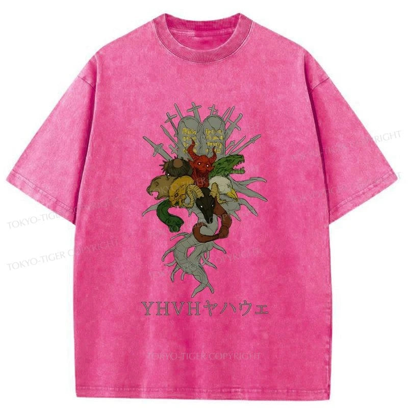 Tokyo-Tiger YHVH With Devil Washed T-Shirt