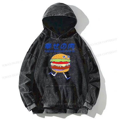 Tokyo-Tiger Tokyo Burger Run Japanese Washed Hoodie