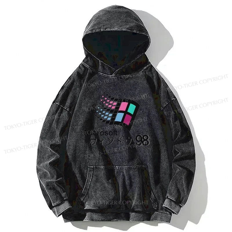 Tokyo-Tiger Microsoft Windows 98 Washed Hoodie