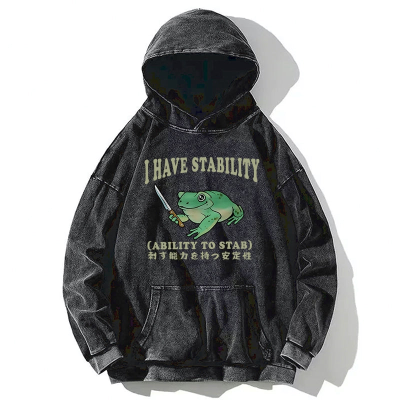 Tokyo-Tiger Mentally Stable Assassin Frog Washed Hoodie