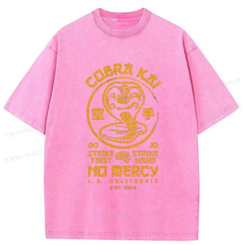 Tokyo-Tiger Karate Dojo Logo Cobra Kai Washed T-Shirt