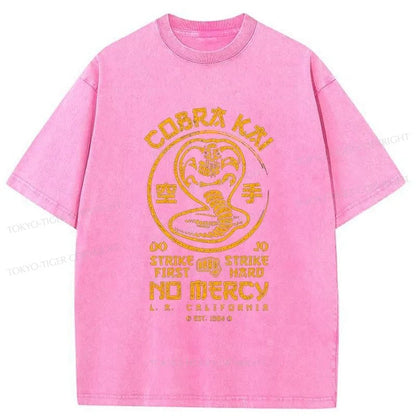 Tokyo-Tiger Karate Dojo Logo Cobra Kai Washed T-Shirt