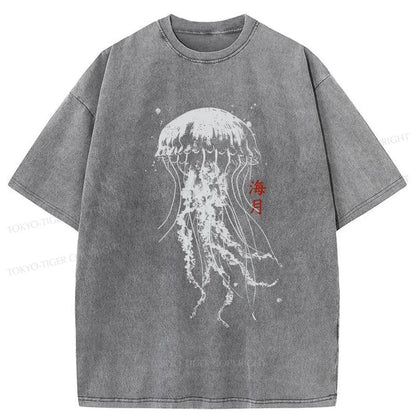 Tokyo-Tiger Jellyfish Japanese Washed T-Shirt