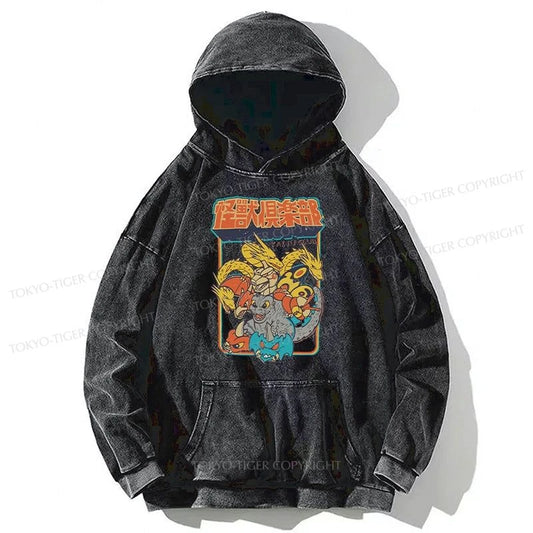 Tokyo-Tiger Kaiju Club Japanese Washed Hoodie