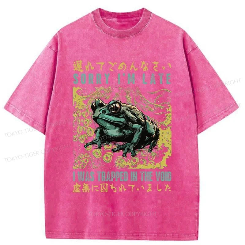 Tokyo-Tiger A Frog Trapped In The Void Washed T-Shirt