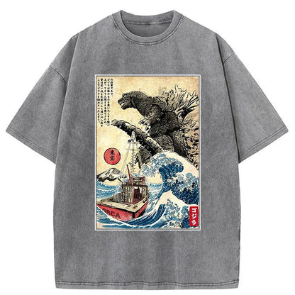 Tokyo-Tiger Orca in Japan Wave Washed T-Shirt