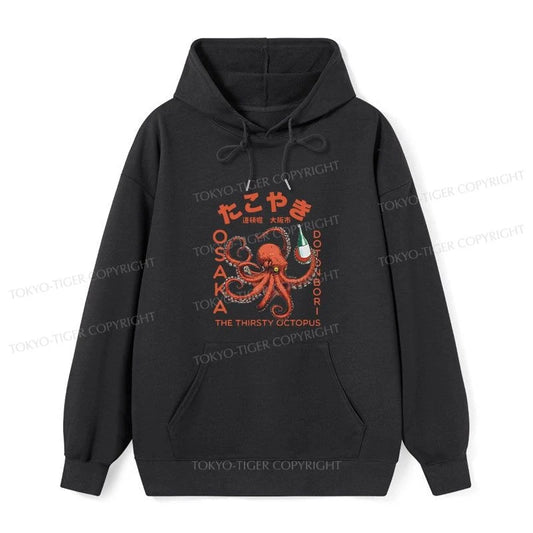 Tokyo-Tiger Octopus Drinks Soju Classic Hoodie