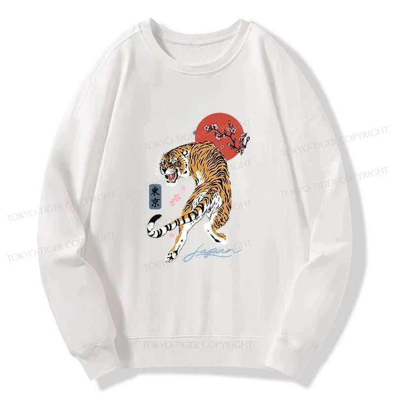 Tokyo-Tiger Tiger Blossom Japanese Sakura Sweatshirt