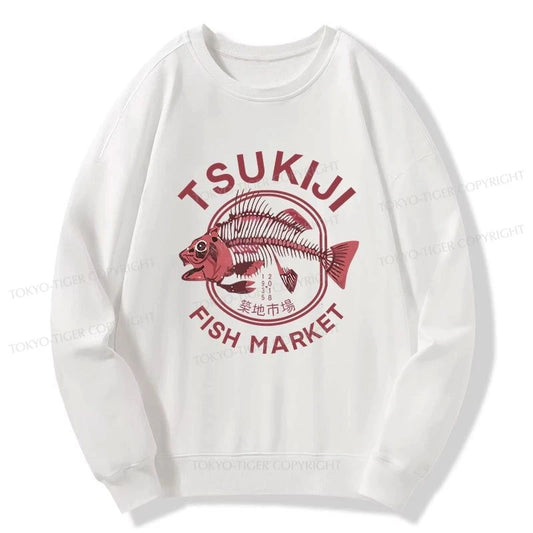 Tokyo-Tiger Tokyo Tsukiji Fish Market Vintage Japan Sweatshirt