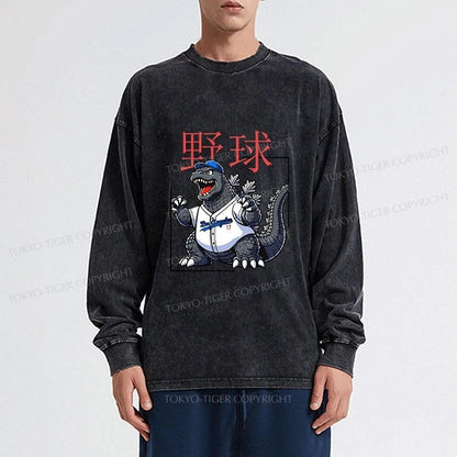 Tokyo-Tiger Baseball Is My Favorite Sport Washed Long Sleeve T-Shirt