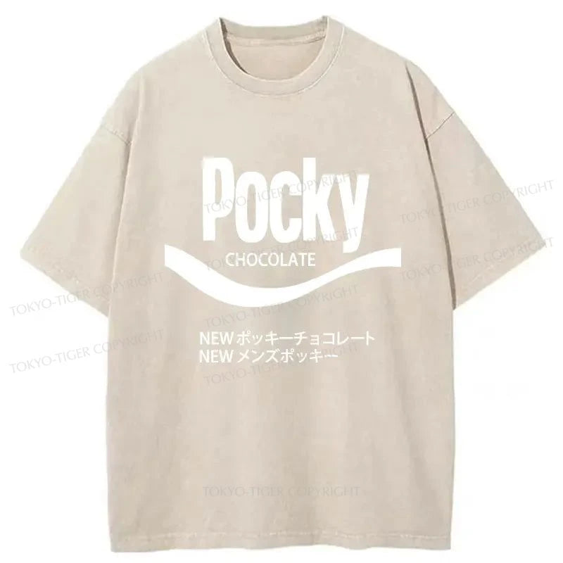 Tokyo-Tiger Pocky Logo Washed T-Shirt