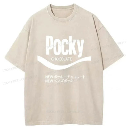 Tokyo-Tiger Pocky Logo Washed T-Shirt