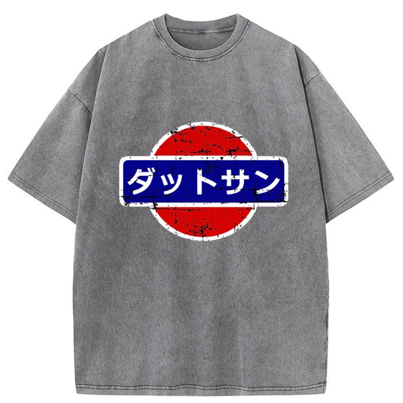 Tokyo-Tiger Datsun Vintage Japanese Car Washed T-Shirt