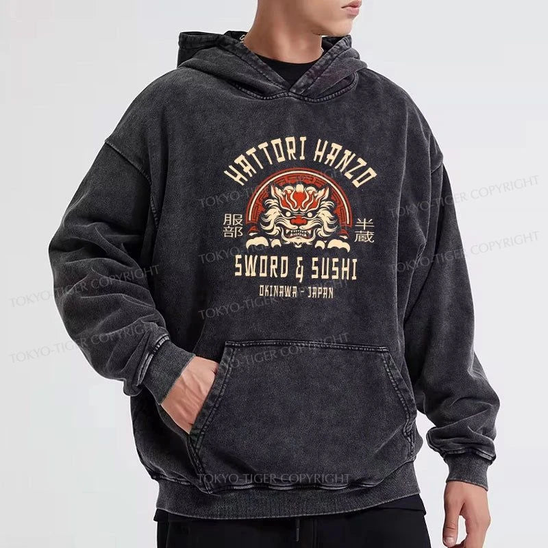 Tokyo-Tiger Hattori Hanzo Sword Washed Hoodie