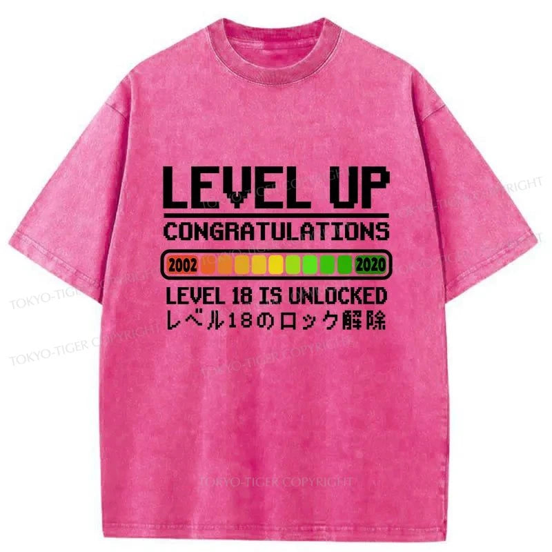 Tokyo-Tiger Level 18 Lock Release Washed T-Shirt