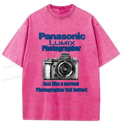 Tokyo-Tiger Panasonic Lumix Cameras Washed T-Shirt