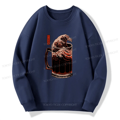 Tokyo-Tiger The Great Wave Of Beer Japanese Sweatshirt