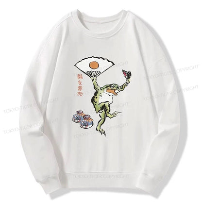 Tokyo-Tiger Dancing Frog Japanese Sweatshirt