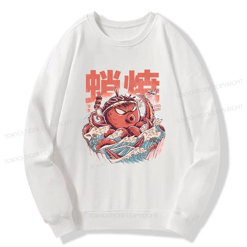 Tokyo-Tiger The Great Wave Takoyaki Japanese Sweatshirt