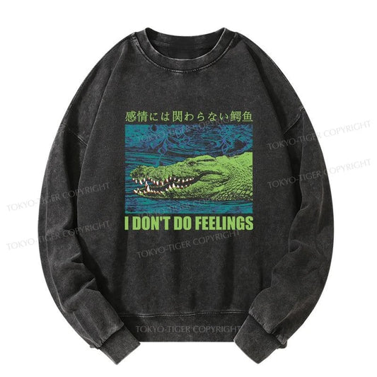 Tokyo-Tiger An Emotionless Crocodile Washed Sweatshirt