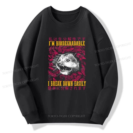 Tokyo-Tiger An Easily Breakable Opossum Sweatshirt