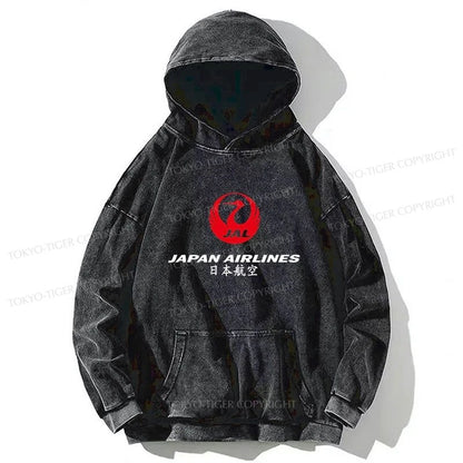 Tokyo-Tiger Japan Airlines Washed Hoodie