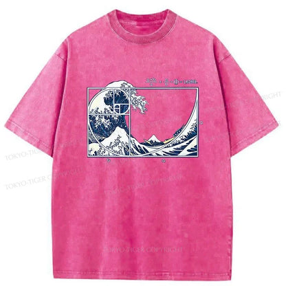 Tokyo-Tiger Ukiyoe Waves Japan Washed T-Shirt