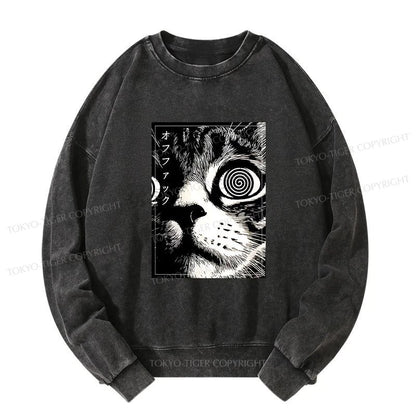 Tokyo-Tiger Scary Cat Japan Washed Sweatshirt