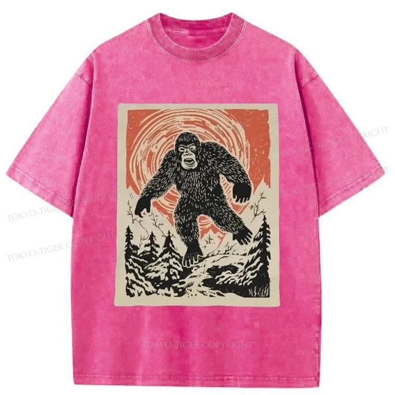 Tokyo-Tiger Bigfoot Monster Japanese Washed T-Shirt