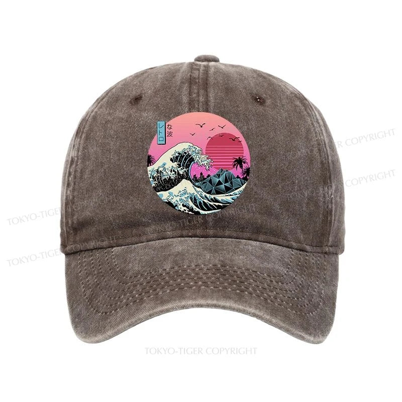 Tokyo-Tiger Japanese The Great Retro Wave Washed Cap