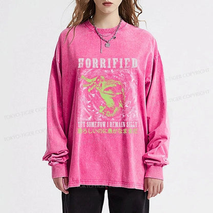 Tokyo-Tiger Silly Frog Japanese Washed Long Sleeve T-Shirt