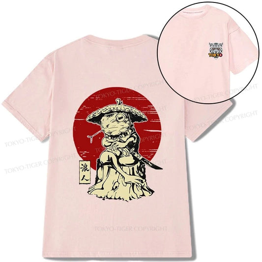 Tokyo-Tiger Rounin Japanese Frog Samurai Front Back Classic T-Shirt