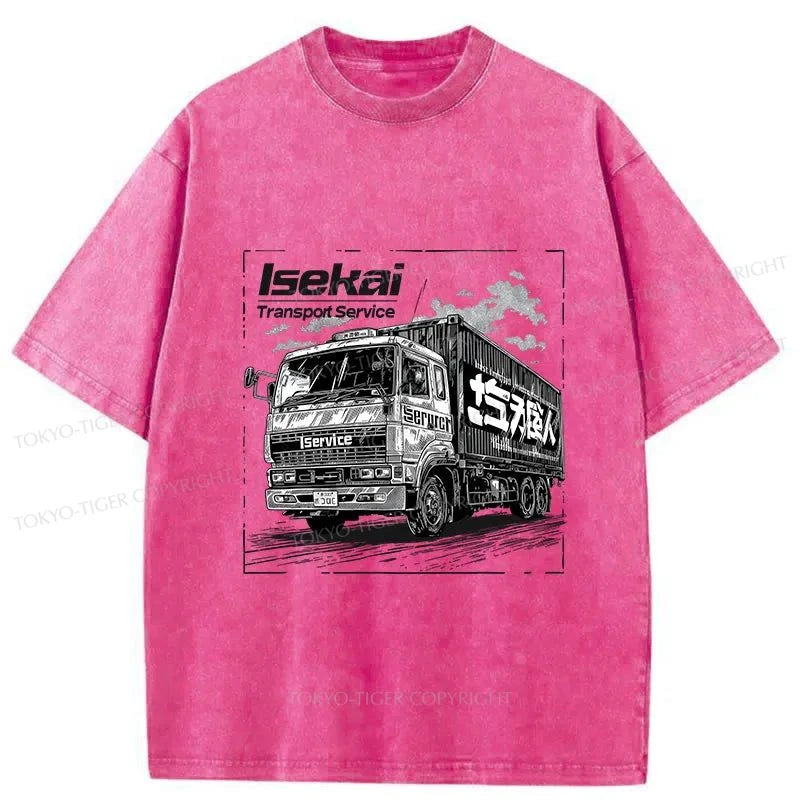 Tokyo-Tiger Isekai Transport Service Japanese Washed T-Shirt