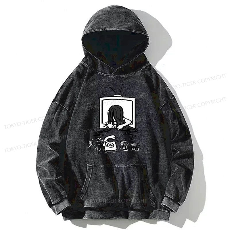 Tokyo-Tiger The Ring Sadako Washed Hoodie