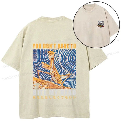 Tokyo-Tiger You Don't Have To Front Back Washed T-Shirt