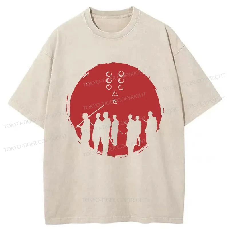 Tokyo-Tiger Seven Samurai Japanese Washed T-Shirt